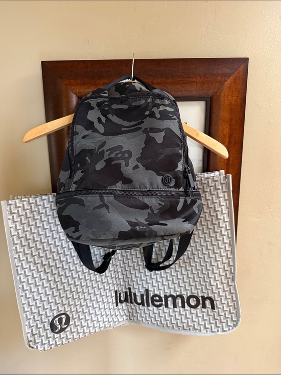 lululemon city adventurer backpack 17l black Lululemon City Adventurer Backpack 17L Jacquard Camo Cotton Obsidian Black